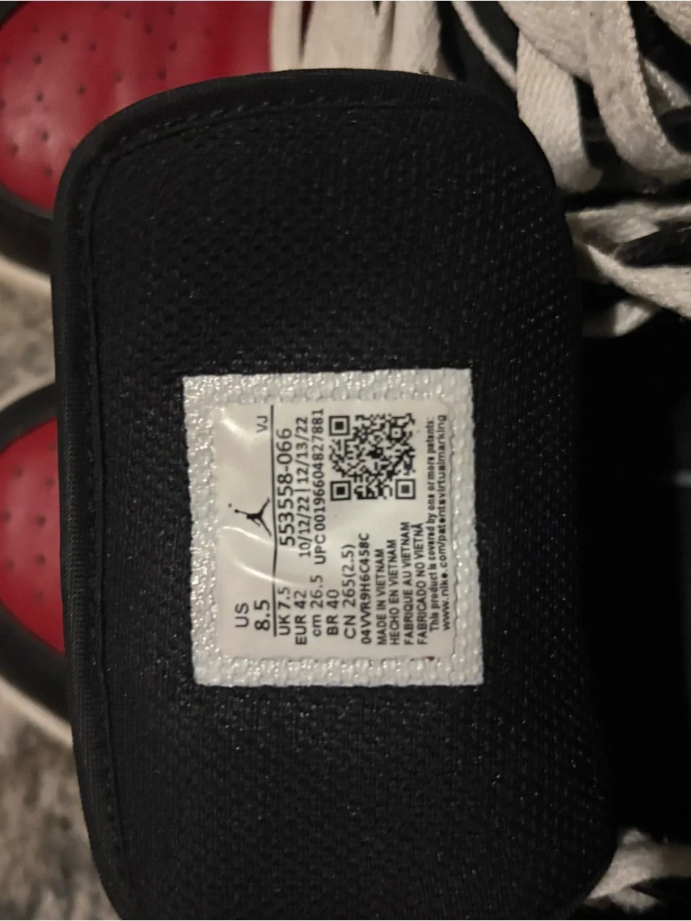 Jordan Men’s Low-Top Sneakers - Red, Black & White